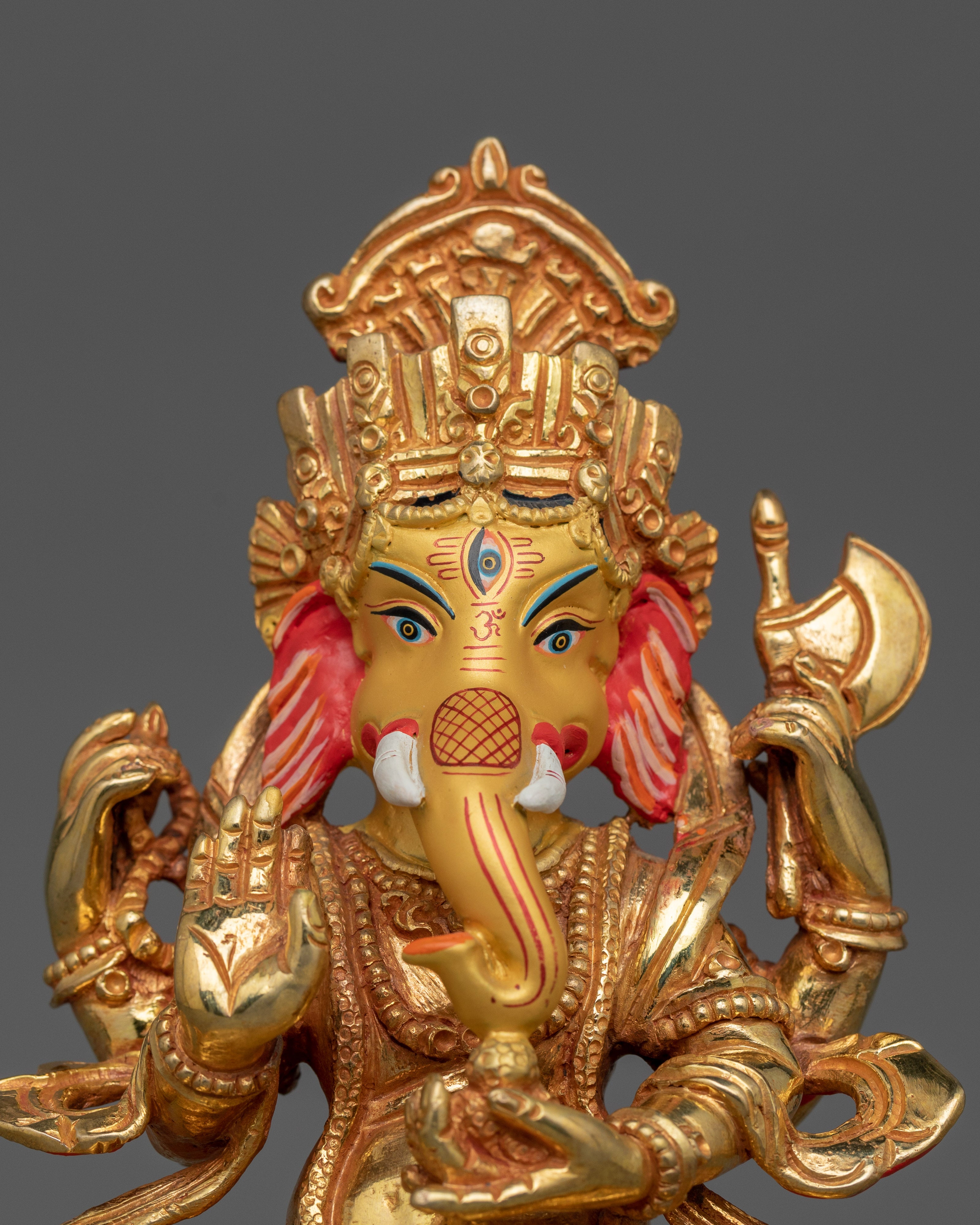 24K Gold Gilded Ganesh Statue |  The Remover of Obstacles