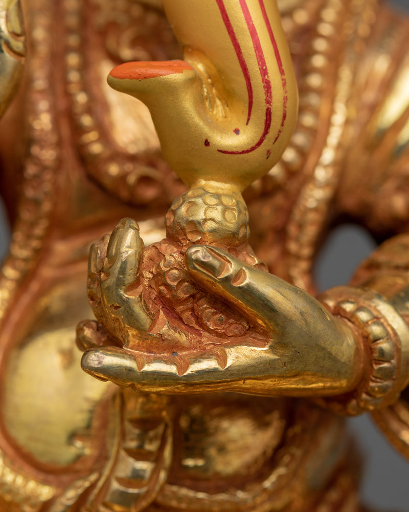 24K Gold Gilded Ganesh Statue |  The Remover of Obstacles
