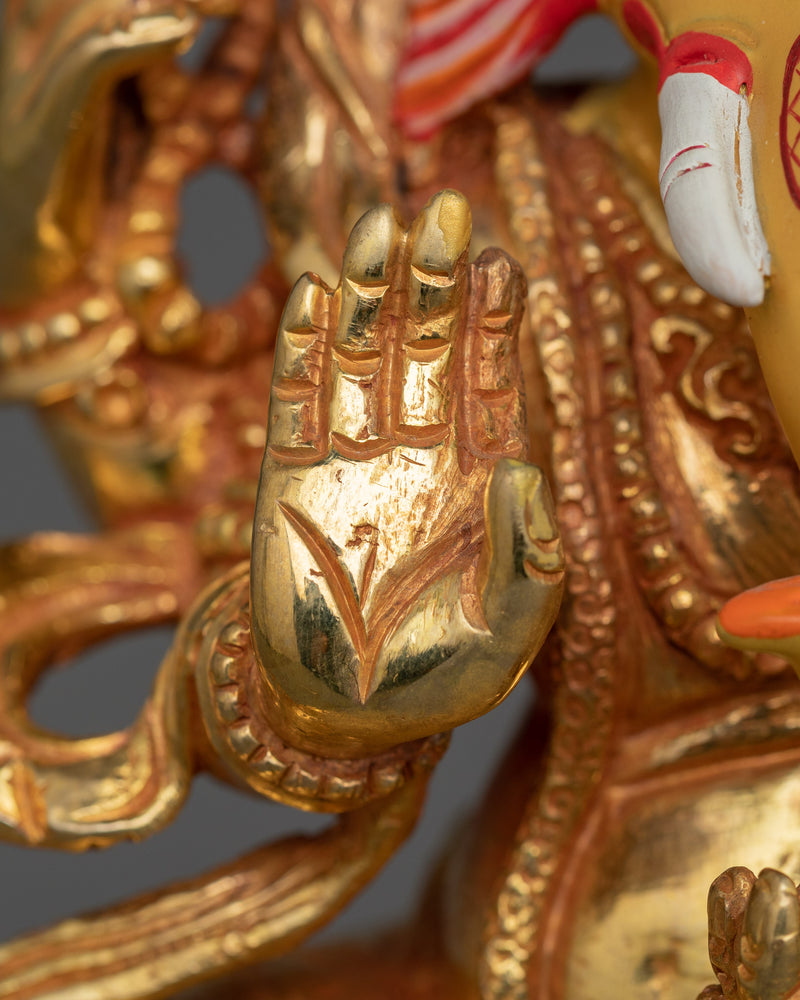 24K Gold Gilded Ganesh Statue |  The Remover of Obstacles