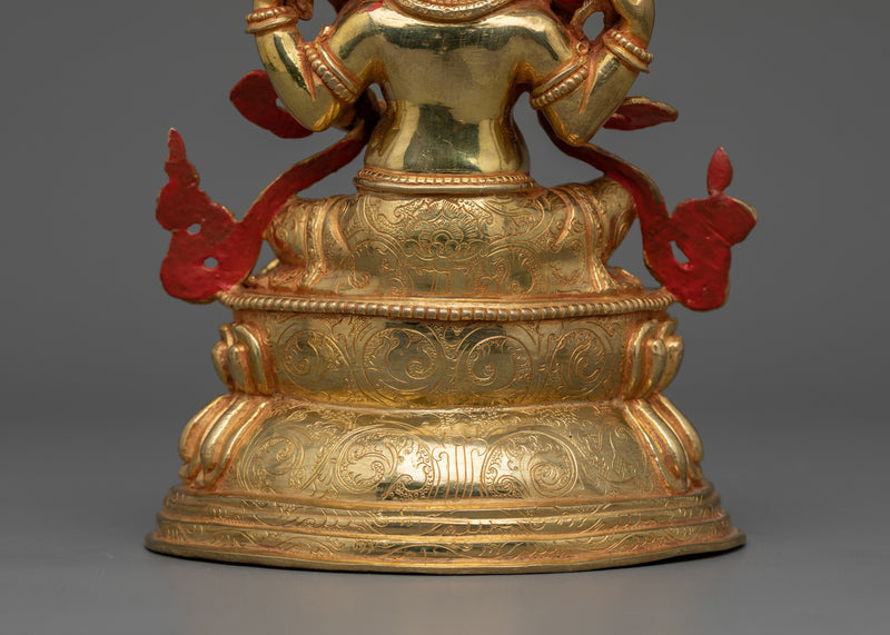 24K Gold Gilded Ganesh Statue |  The Remover of Obstacles