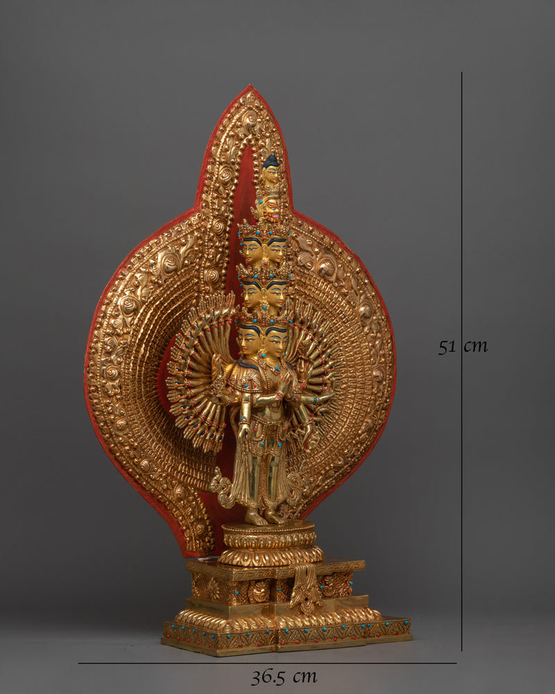 handcrafted-sculpture-of-1000-armed-chenrezig