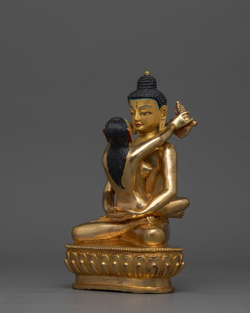 8.3 Inches Samantabhadra with Consort Statue | The Union of Wisdom & Compassion