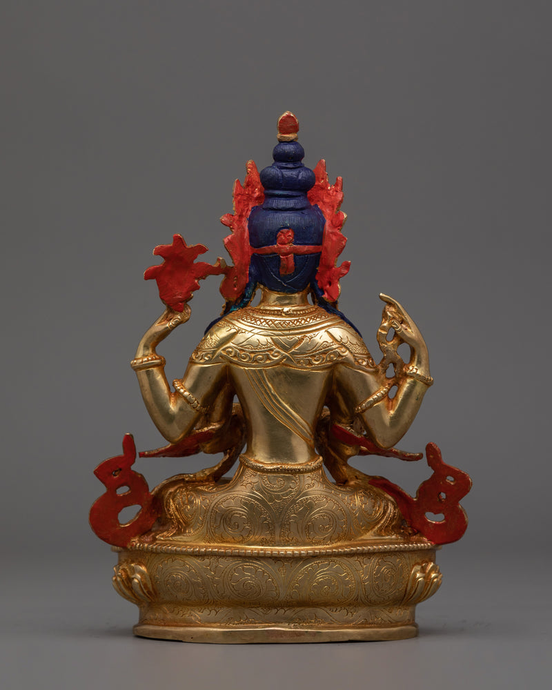 Beautiful 4 Armed Chenrezig Statue |  The Bodhisattva of Infinite Compassion