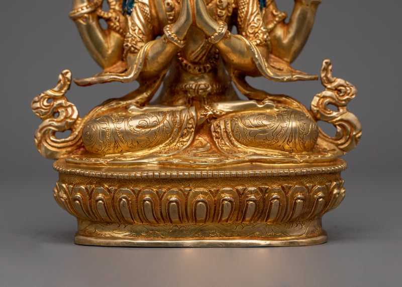 Beautiful 4 Armed Chenrezig Statue |  The Bodhisattva of Infinite Compassion