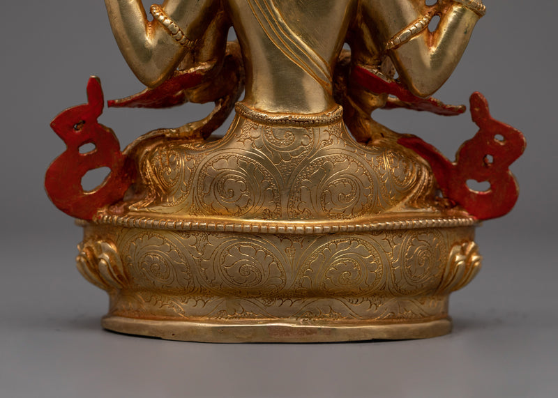 Beautiful 4 Armed Chenrezig Statue |  The Bodhisattva of Infinite Compassion