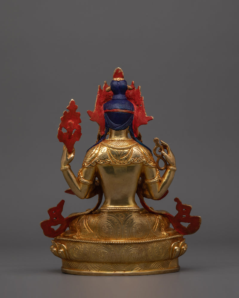 9.6 Inches Chenrezig Statue | A Divine Symbol of Love