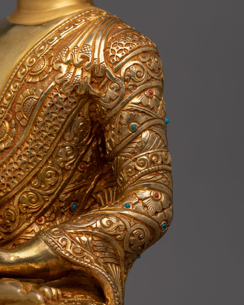 24K Gold Gilded First Buddha Shakyamuni Statue | The Supreme Enlightened One