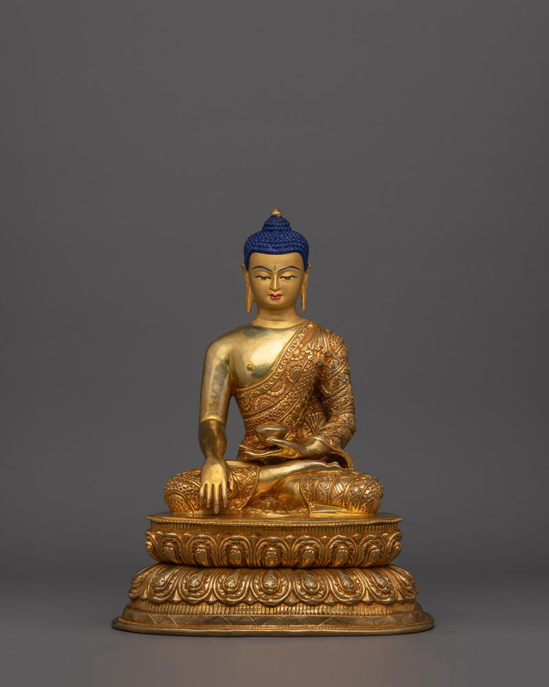 24K Gold Gilded First Buddha Shakyamuni Statue | The Supreme Enlightened One