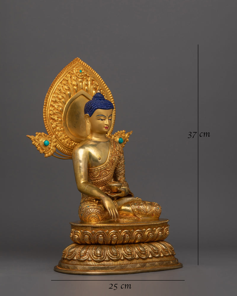 24K Gold Gilded First Buddha Shakyamuni 