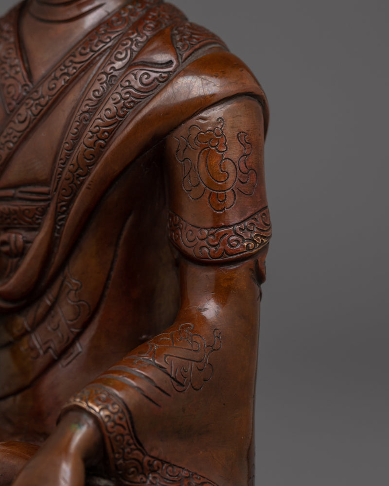Handmade Sculpture of Tibetan Master Karmapa | Buddhist Master Statue