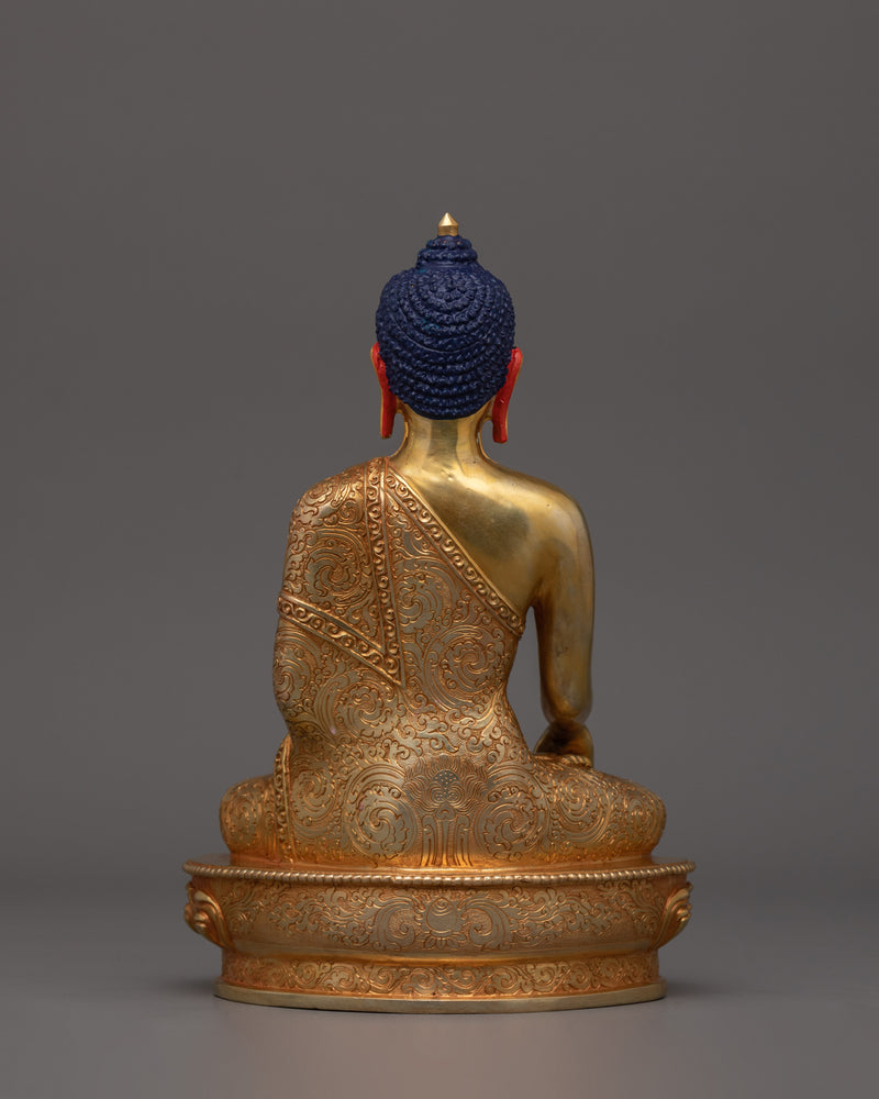 24K Gold Gilded Small Shakyamuni Buddha | The Enlightened One in 24K Gold Gilding