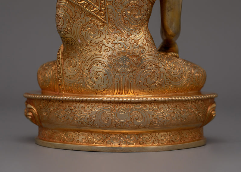 24K Gold Gilded Small Shakyamuni Buddha | The Enlightened One in 24K Gold Gilding
