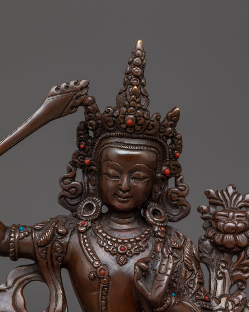 Sculpture of Tibetan Buddhist Manjushri | The Embodiment of Insight and Compassion