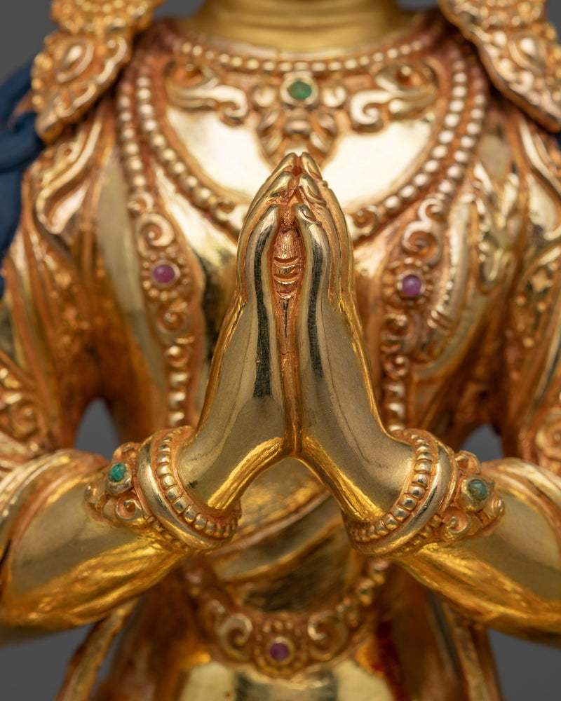 Traditional Himalayan Statue of Chenrezig | Protector of All Beings