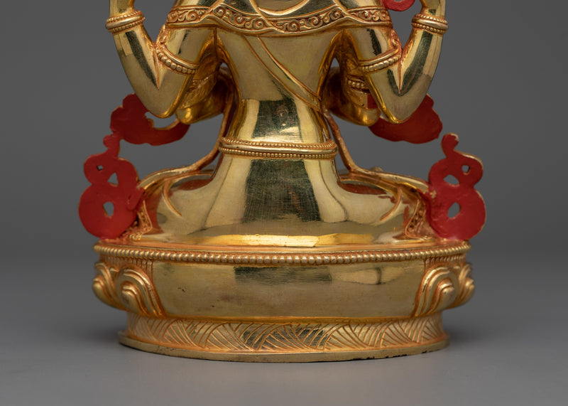 Traditional Himalayan Statue of Chenrezig | Protector of All Beings