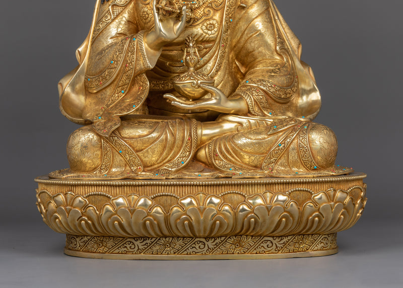 Himalayan Statue of Padmakara | Guru Rinpoche (Precious Teacher) Sculpture