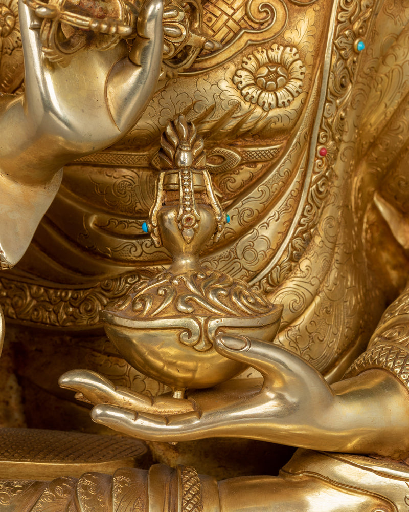 Himalayan Statue of Padmakara | Guru Rinpoche (Precious Teacher) Sculpture