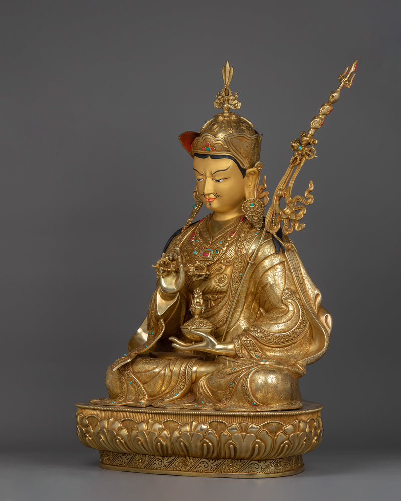 Himalayan Statue of Padmakara | Guru Rinpoche (Precious Teacher) Sculpture