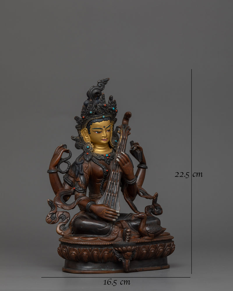 handmade-statue-of-saraswati