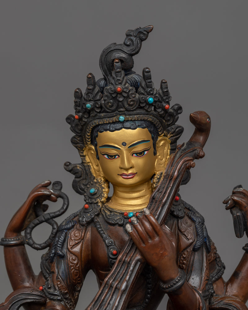 Handmade Statue of Saraswati | Goddess of Wisdom