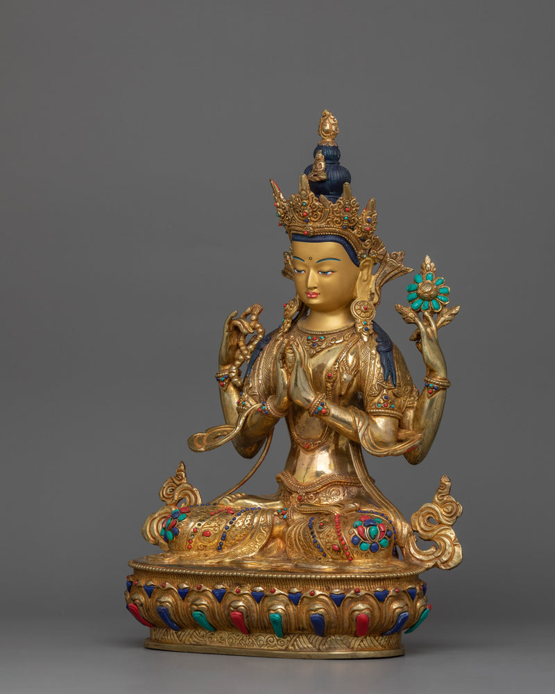 Handmade Statue Of Chenrezig |  Tibetan Buddha of Compassion