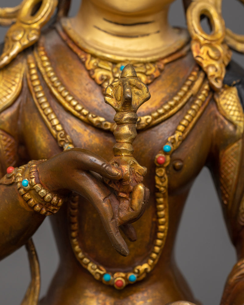 12.8 Inches Vajrasattva Statue | The Supreme Purifier of Negative Karma