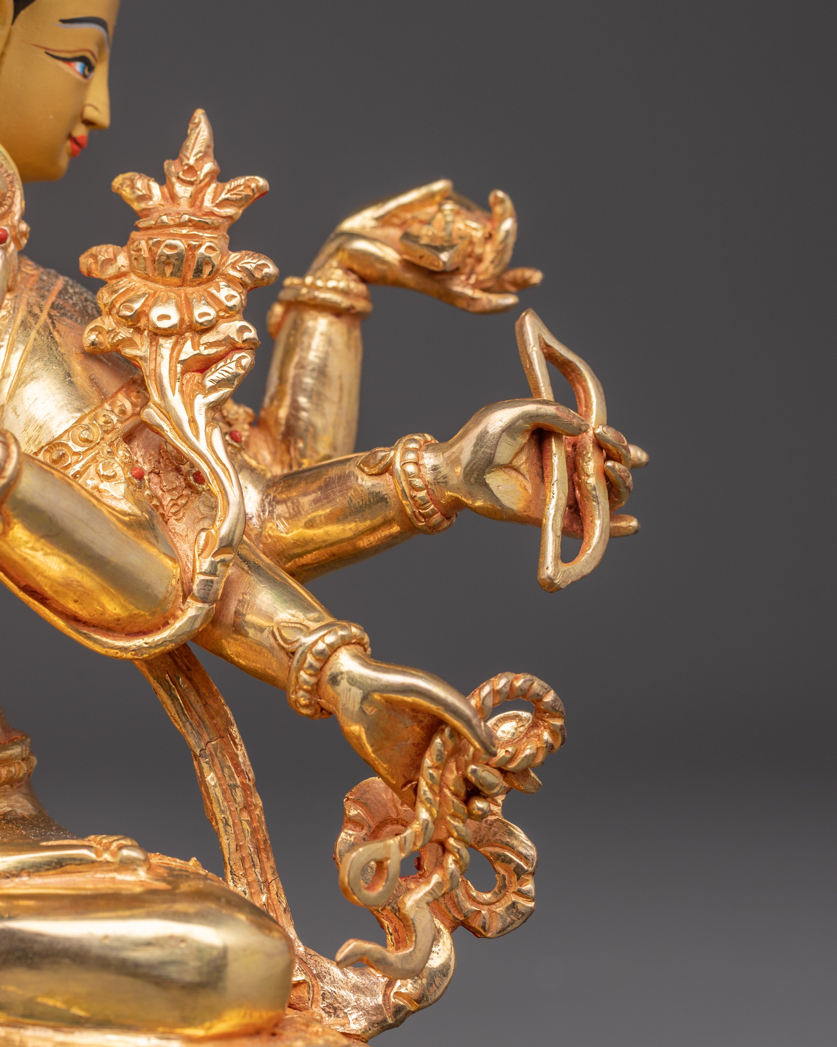 Vajrayana Maha Manjushri Copper Figurine | Symbol of Transcendent Wisdom