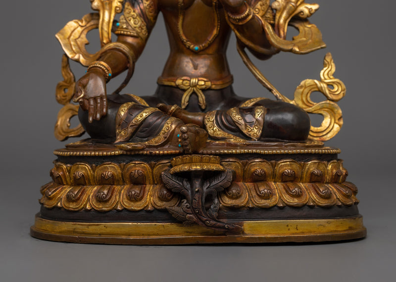 Compassionate Savior Green Tara Statue | Also known as  Swift Liberator