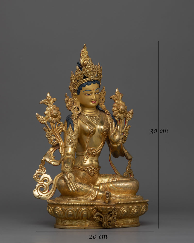 Swift Liberator Green Tara Statue | The Mother of Compassionate Action