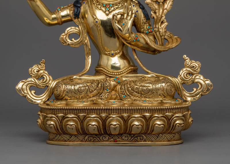 Handmade Statue of Manjushri | Wisdom Deity
