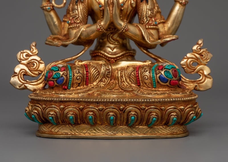 Himalayan Sculpture of Chenrezig | Symbol of Universal Compassion