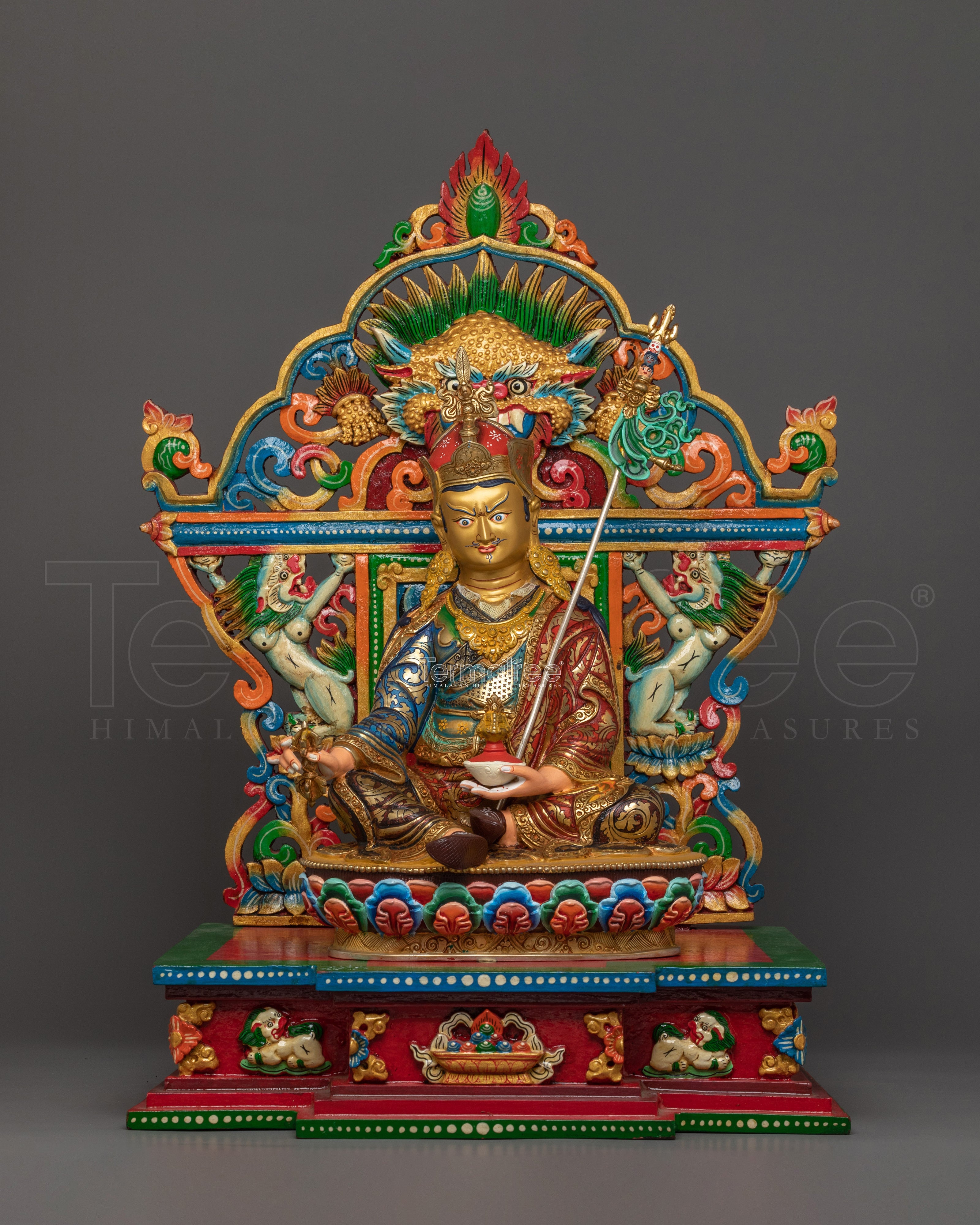 Guru Rinpoche on Beautiful Throne | Traditional Himalayan Art