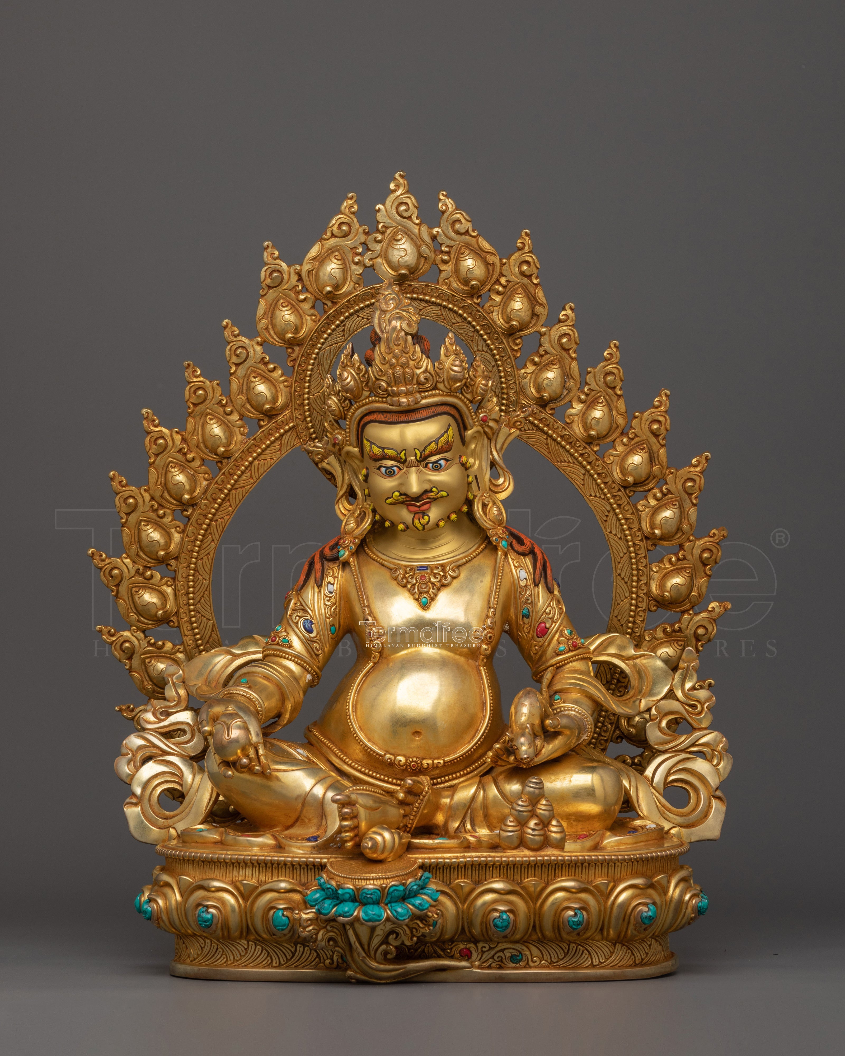 Handcrafted Statue of Dzambhala | Dharma Wealth Deity