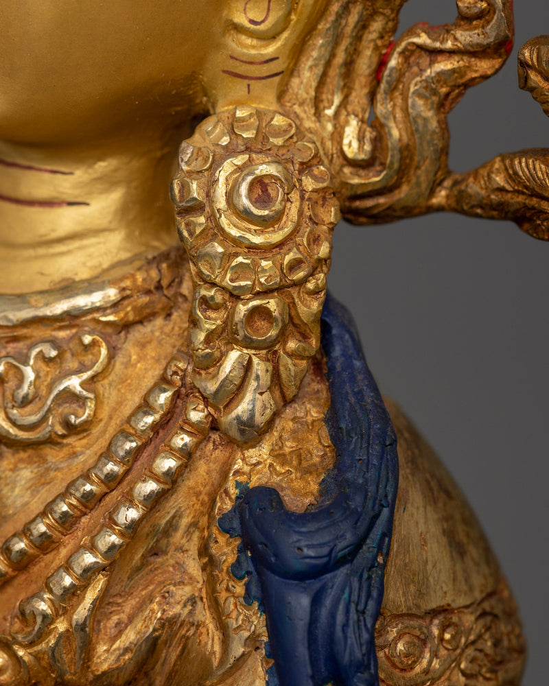 Handmade Himalayan Statue of Chenrezig | Bodhisattva of Compassion