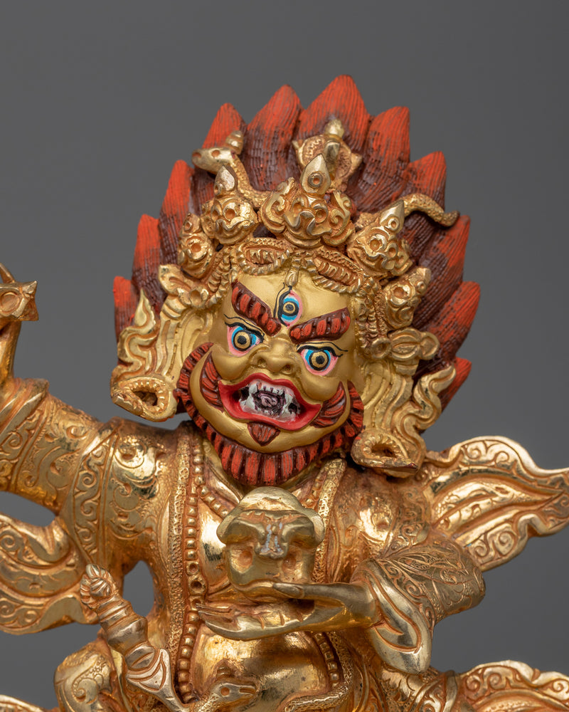Handmade Statue of Mahakala Bernakchen | Protector Deity