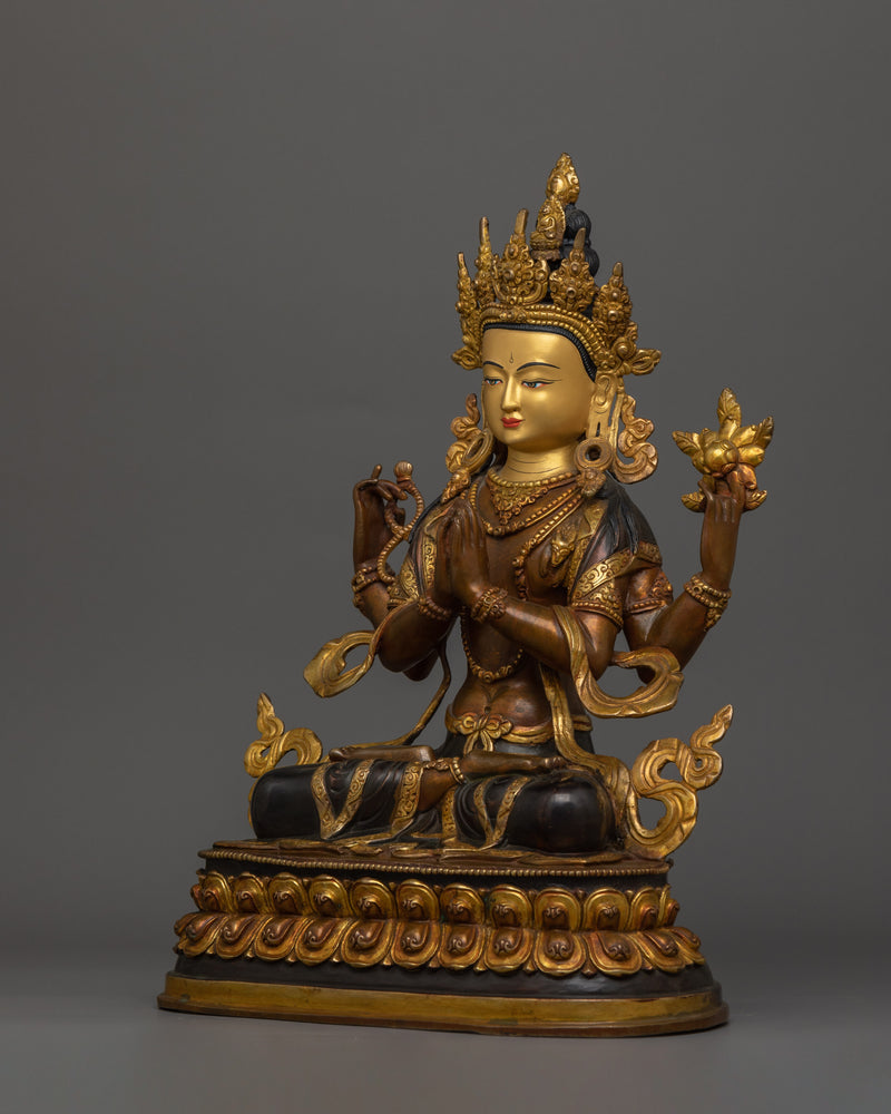 Traditional Statue of Chenrezig | Bodhisattva of Compassion