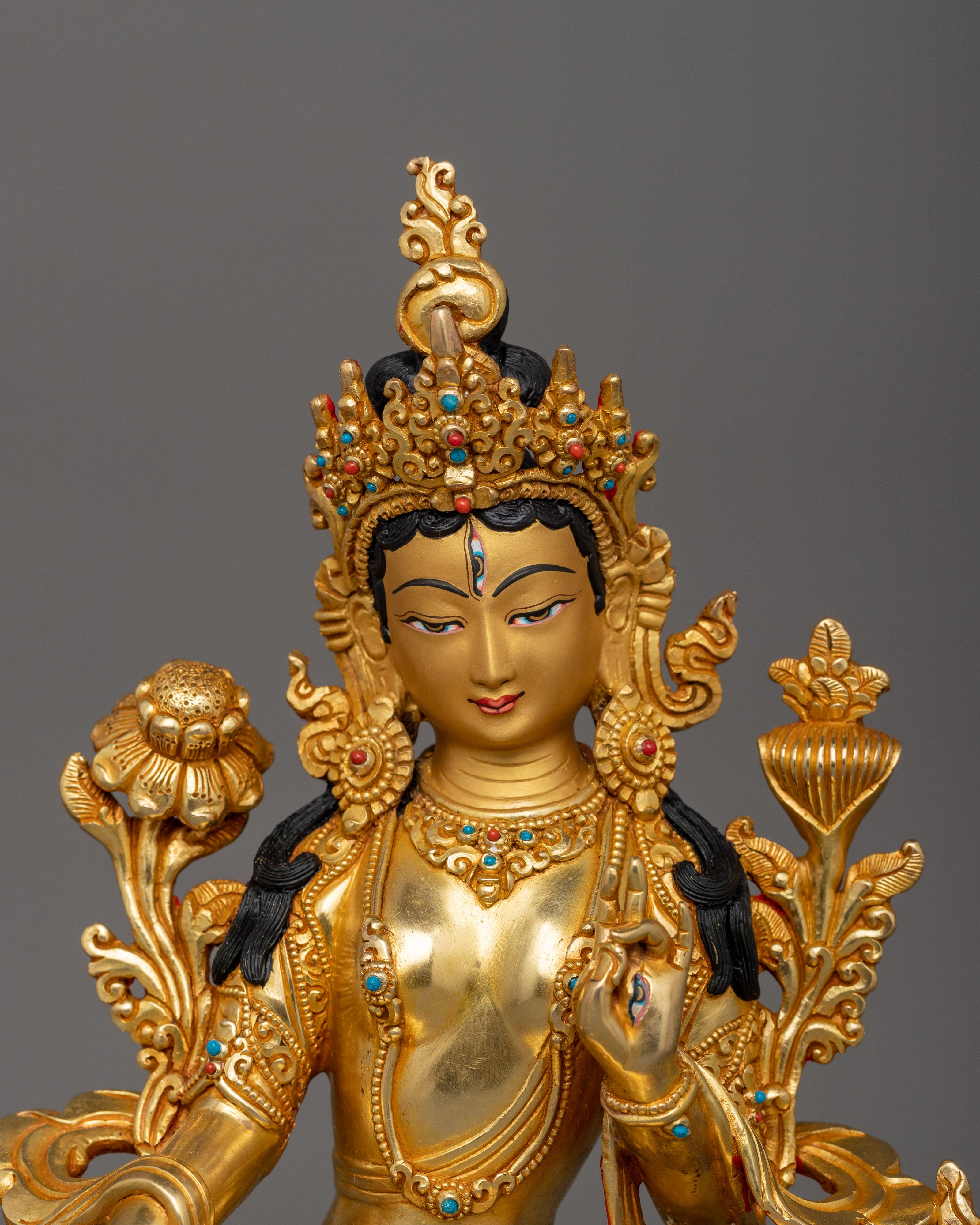 Himalayan Statue of White Tara | Bodhisattva of Compassion