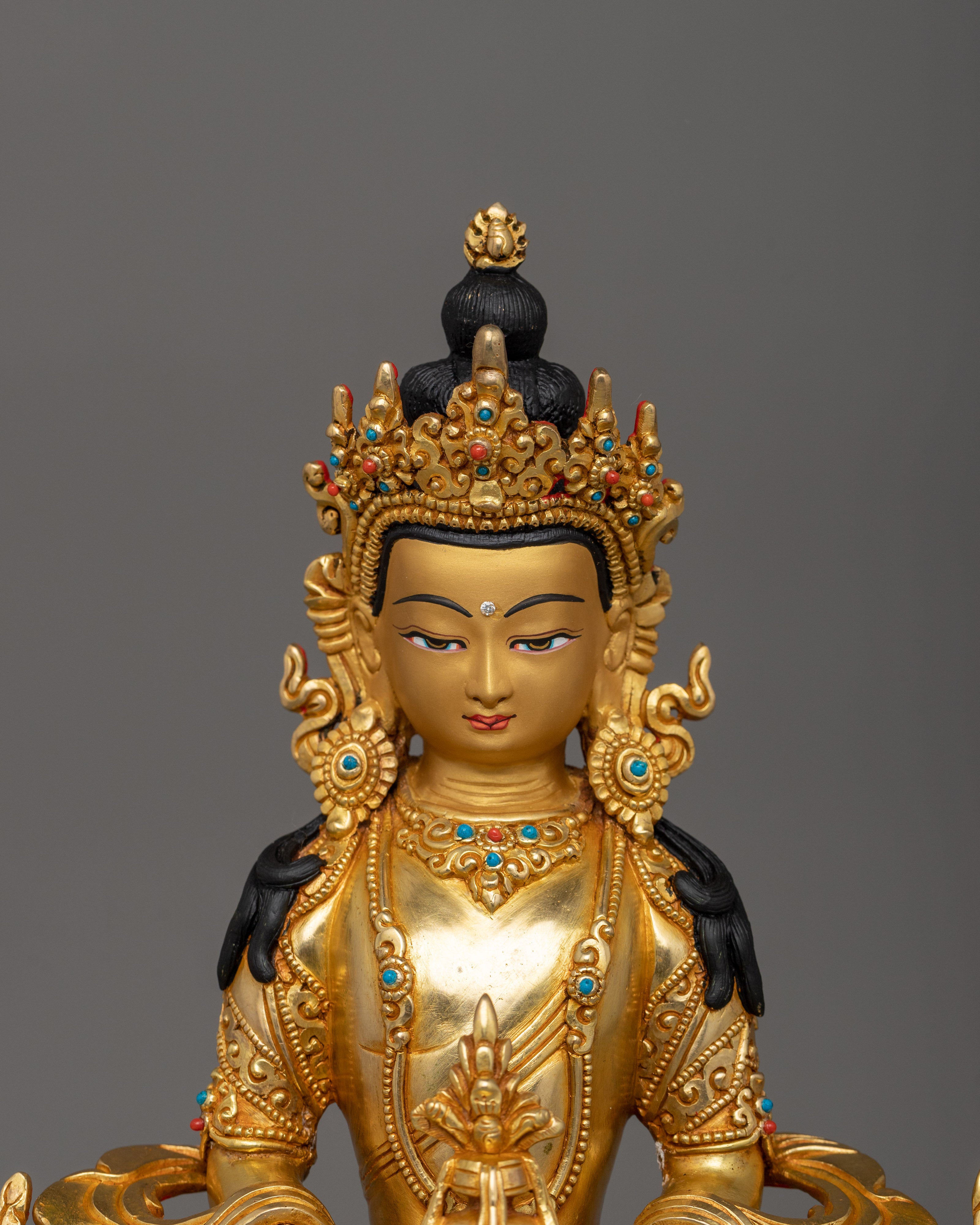 Tibetan Handmade Amitayus Statue | Dharma Protector