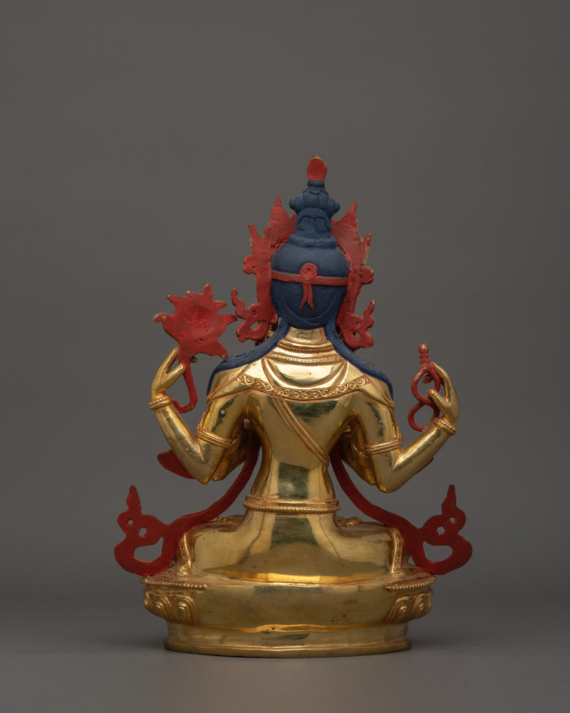 Chenresig Handmade Statue | Tibetan Buddhist Icon