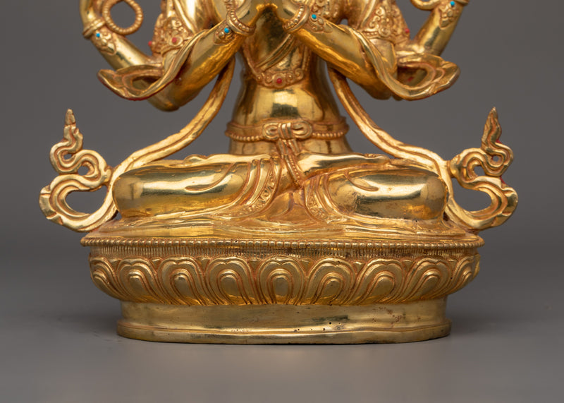 Chenresig Handmade Statue | Tibetan Buddhist Icon