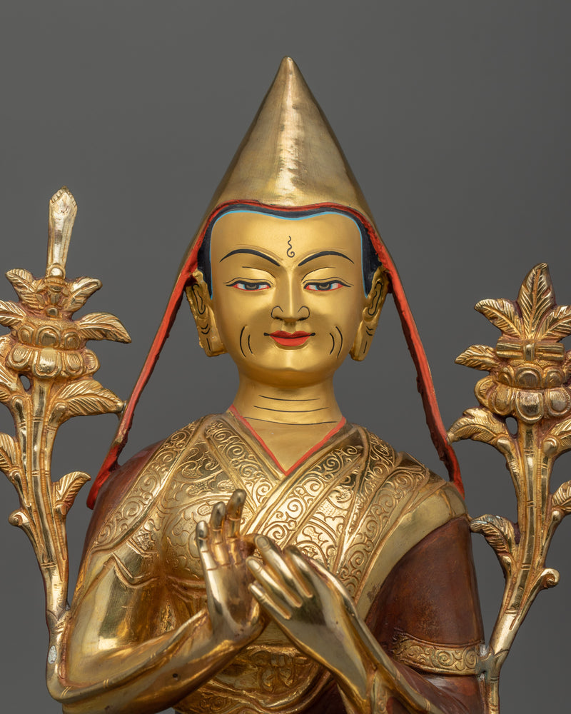 Himalayan Statue Tsongkhapa Set | Gelug Guru Figures