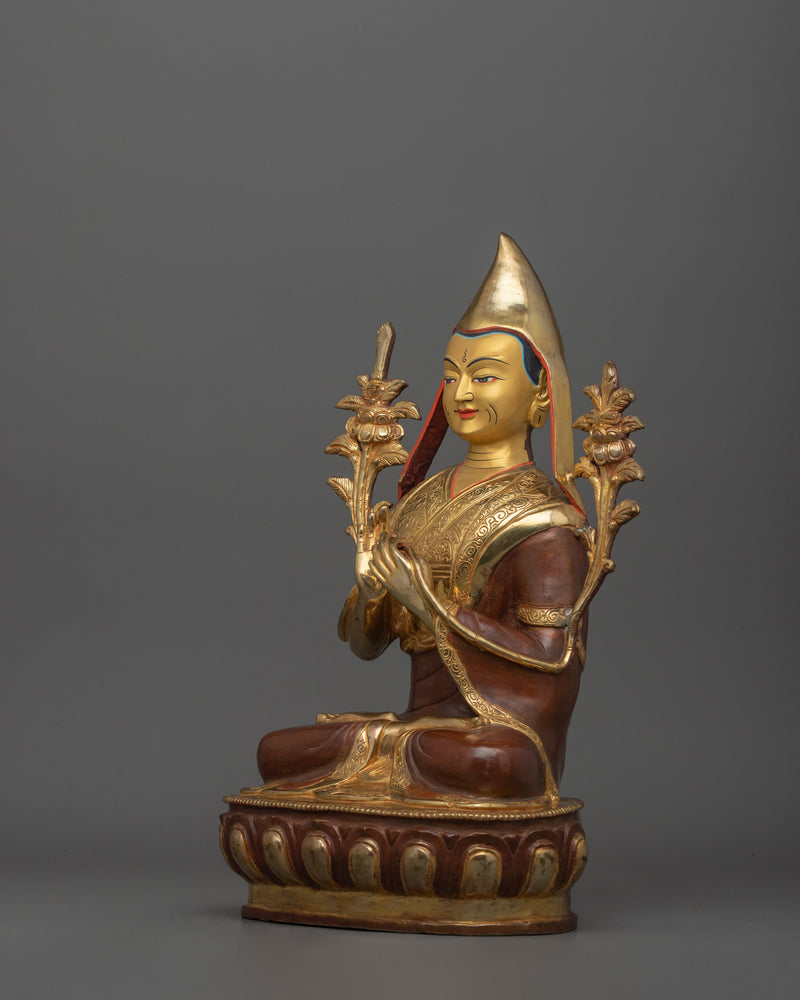 Himalayan Statue Tsongkhapa Set | Gelug Guru Figures