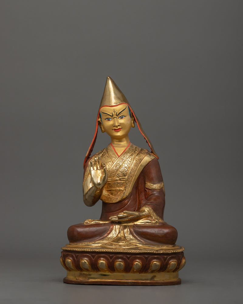 Himalayan Statue Tsongkhapa Set | Gelug Guru Figures