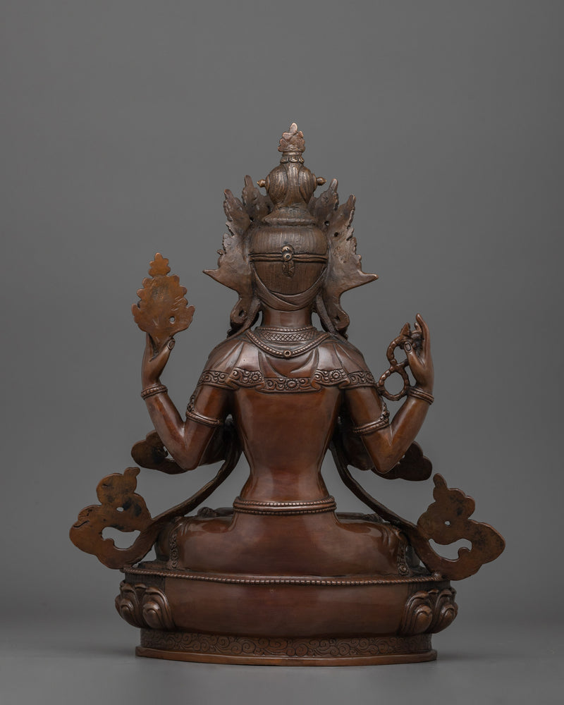 Himalayan Handmade Statue of Chenrezig | The Compassionate One