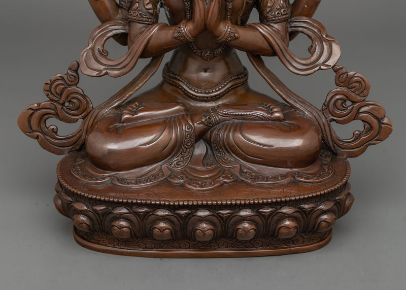 Himalayan Handmade Statue of Chenrezig | The Compassionate One