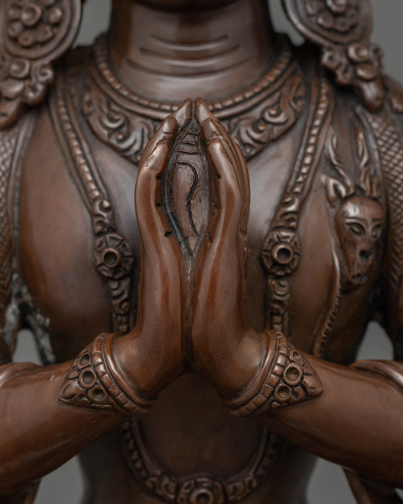 Himalayan Handmade Statue of Chenrezig | The Compassionate One