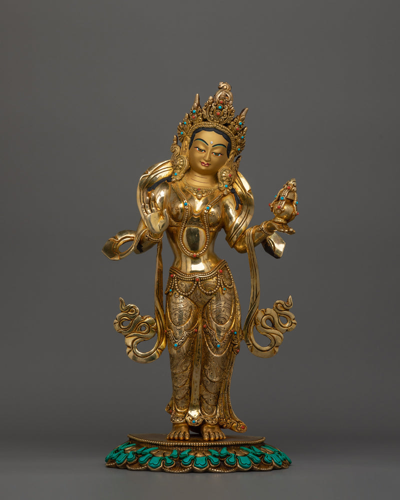 Handcrafted Statue of Guru Rinpoche With Consort | Tibetan Tantric Master with Dakini
