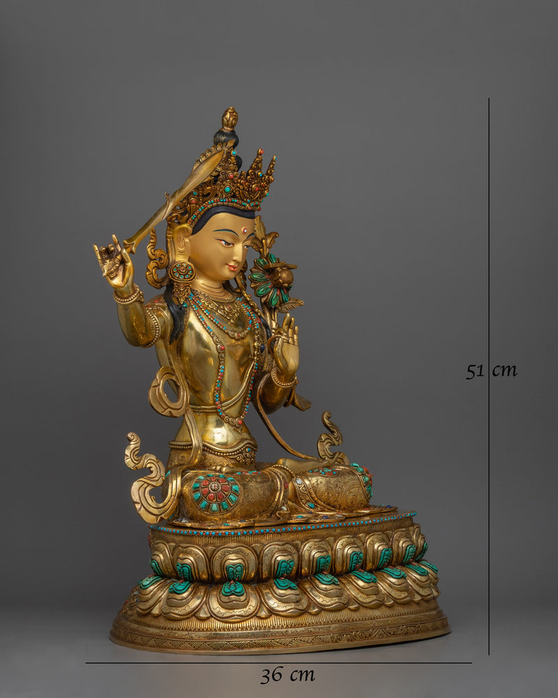 Himalayan Sculpture Of Manjushri | Lord of Speech