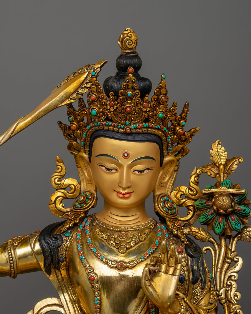 Himalayan Sculpture Of Manjushri | Lord of Speech