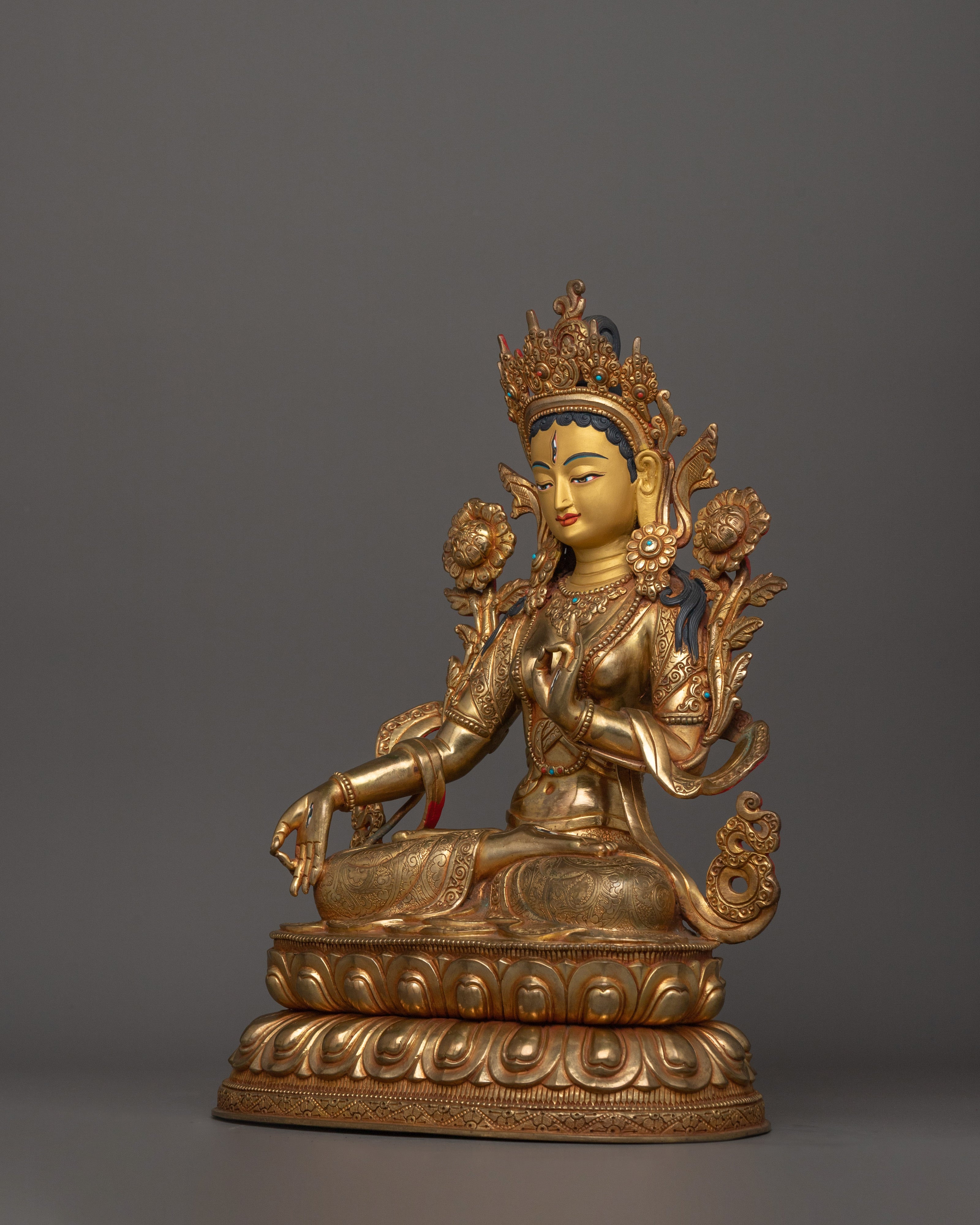 Handcrafted Statue of White Tara | The Radiant Deity of Longevity and Inner Peace